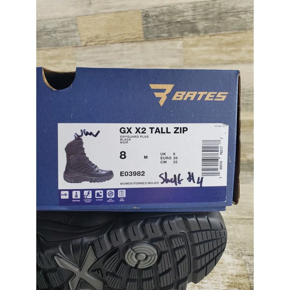 Bates GX X2 Tall Zip Tactical Work Boots Womens Sz 8 Work Boot
